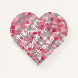 Cuaderno Slogan divertido en el corazón rosado