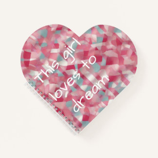 Cuaderno Slogan divertido en el corazón rosado