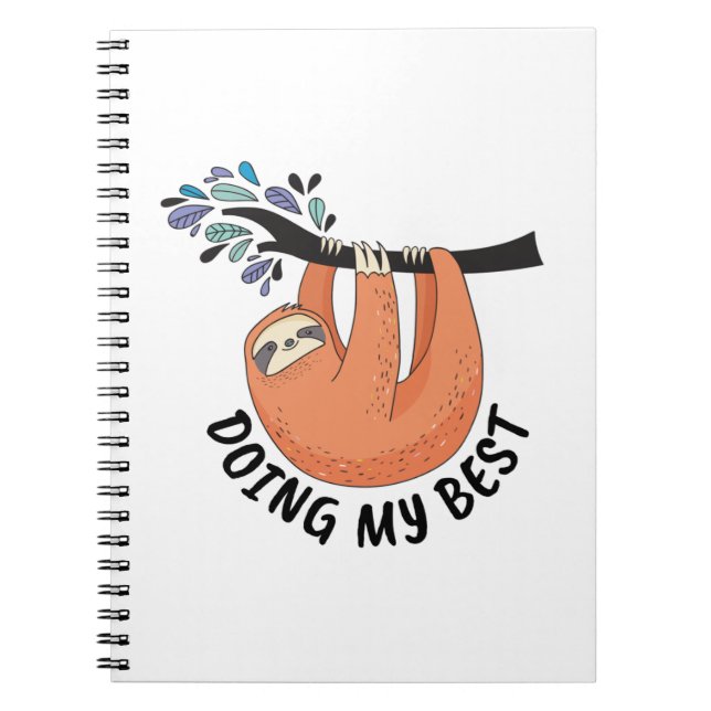 Cuaderno Sloth Doing My Best (Frente)