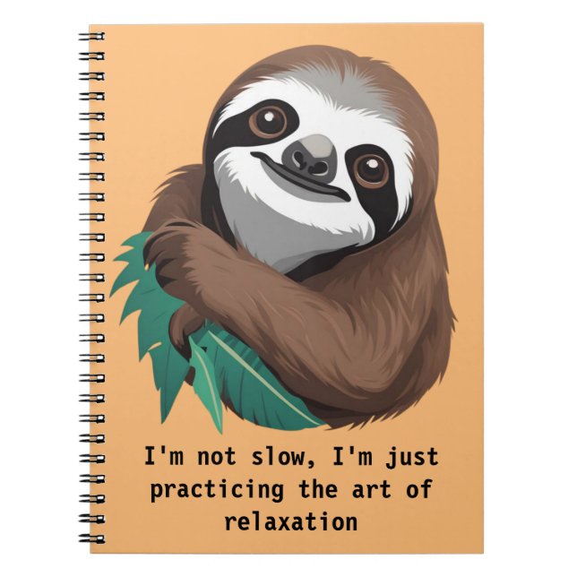 Cuaderno Sloth Life es el mejor portátil de fotos en espira (Frente)