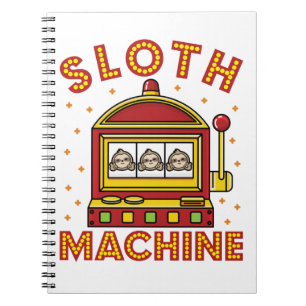 Cuaderno Sloth Machine Slots Machine Casino Gambling