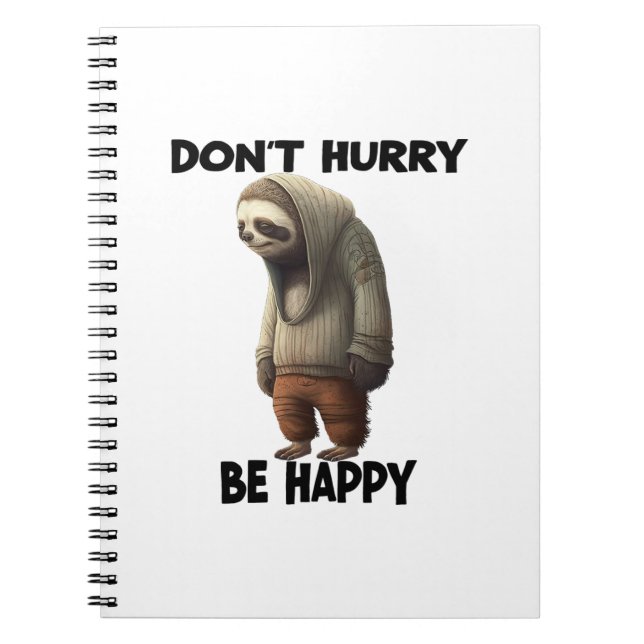 Cuaderno Sloth No Date Prisa Sé Feliz (Frente)