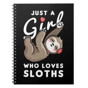 Cuaderno Sloth Solo un Chica que ama 209 perezas