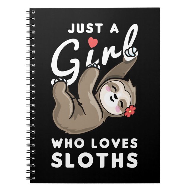 Cuaderno Sloth Solo un Chica que ama 209 perezosos (Frente)