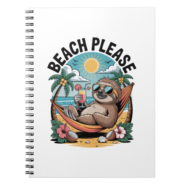 Cuaderno Slots con helado playa de verano, por favor (Frente)