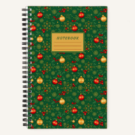 Cuaderno Small Emerald Green Christmas Notebook