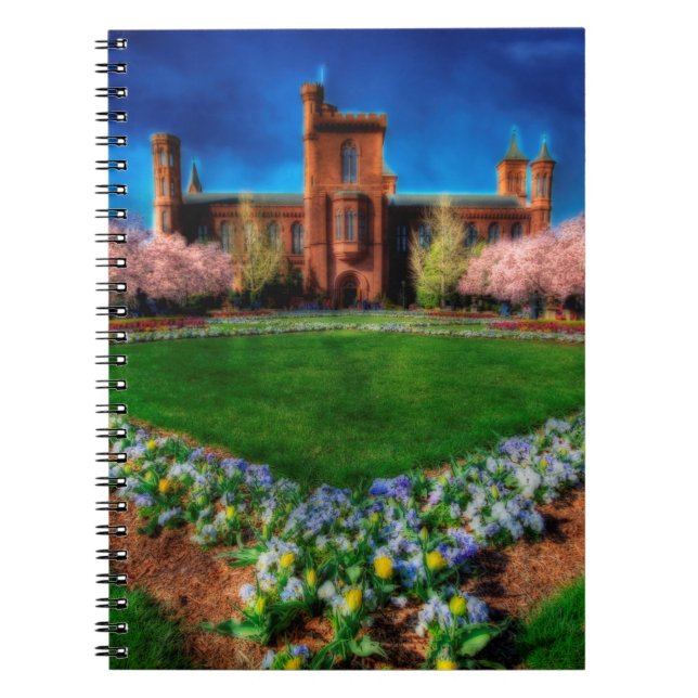 Cuaderno Smithsonian Castle Garden Cherry Blossoms (Frente)