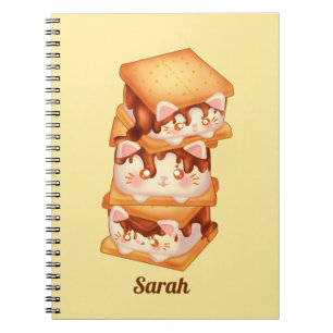 Cuaderno S'more Chocolate Y Gatos Marshmallow