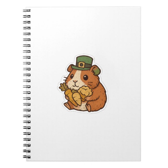 Cuaderno Snack Lover Guinea Pig St.Patrick's Day (Frente)