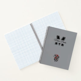 Cuaderno Snake & Rosa - Diseño de serpiente floral gótica