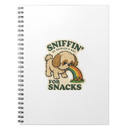 Cuaderno Sniffin 'Snacks Shih Tzu Día de San Patricio