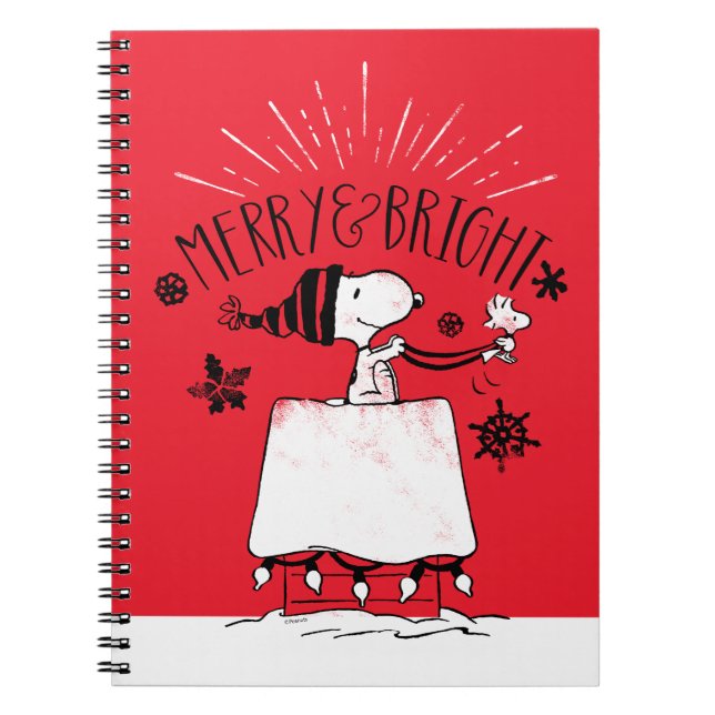 Cuaderno Snoopy and Woodstock - Merry & Bright (Frente)