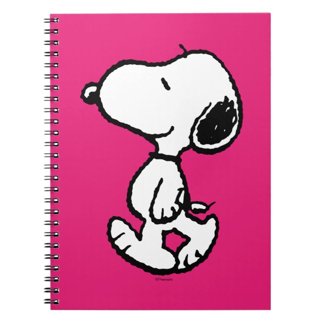Cuaderno Snoopy Black & Magenta Pattern (Frente)