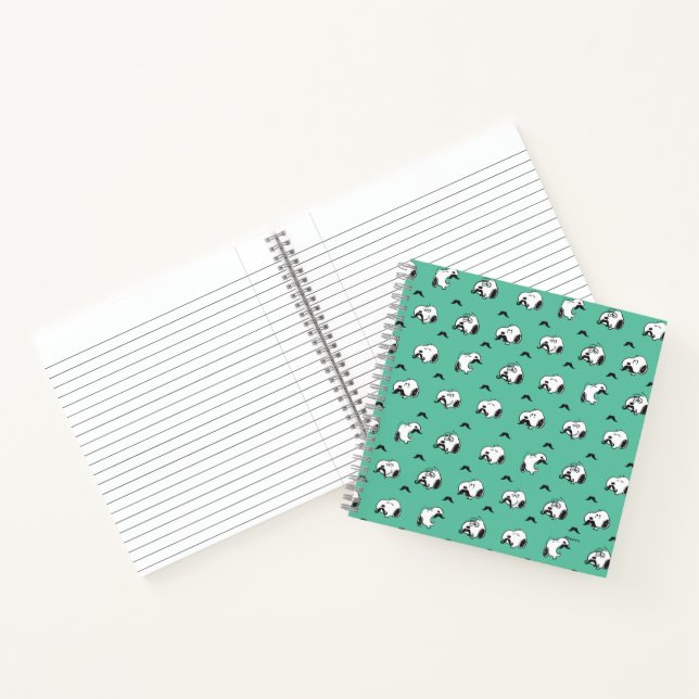 Cuaderno Snoopy Mustaches & Teal Pattern (Interior)