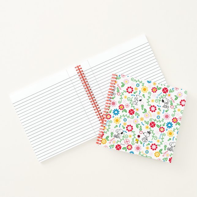 Cuaderno Snoopy So Sweet Flower Pattern (Interior)