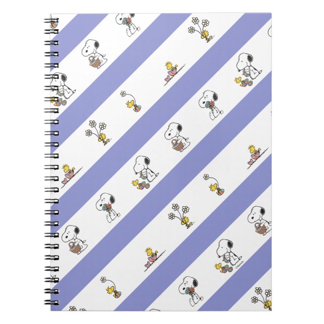 Cuaderno Snoopy & Woodstock Patrón de banda de Pascua (Frente)