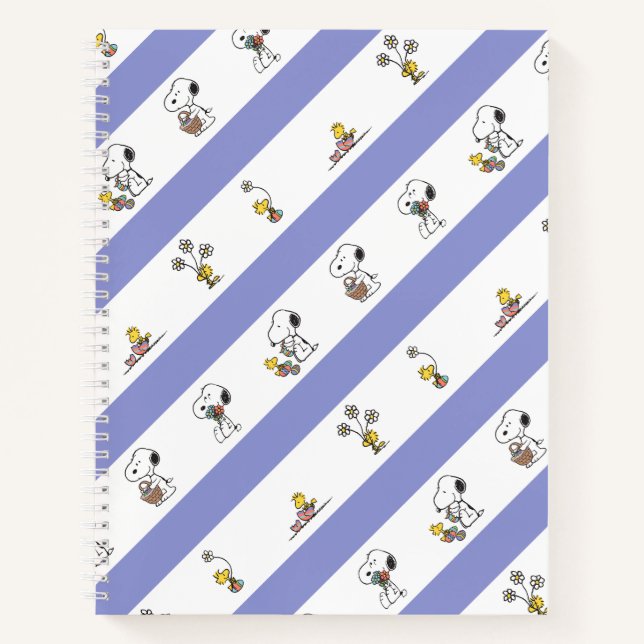 Cuaderno Snoopy & Woodstock Patrón de banda de Pascua (Anverso)