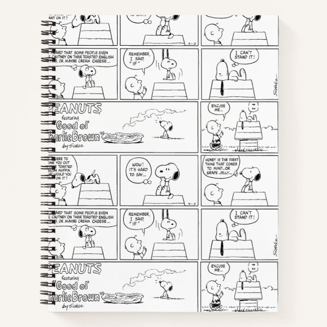 Cuaderno Snoopy y Charlie Brown | Muffin inglés (Anverso)
