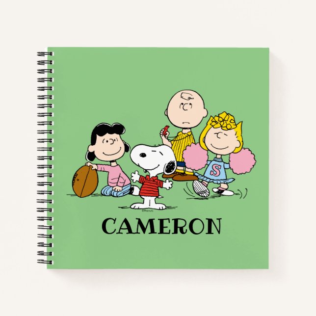 Cuaderno Snoopy y el juego de bandas en el fútbol (Anverso)