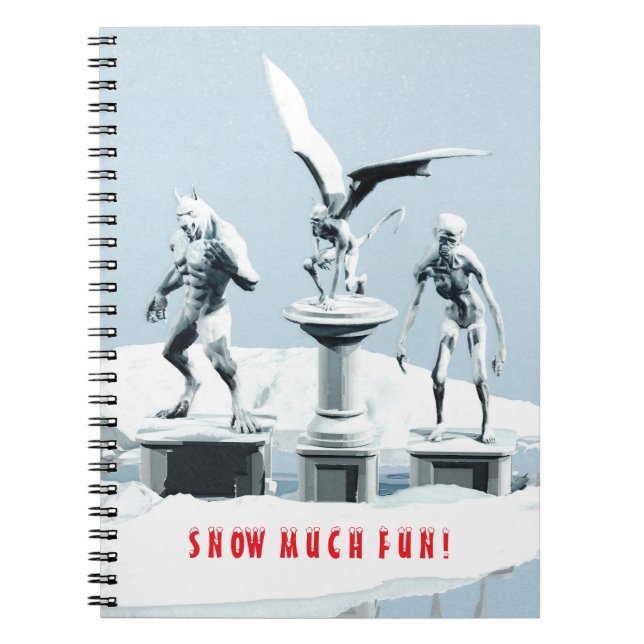 Cuaderno Snow Much Fun! Monster ice sculptures (Frente)