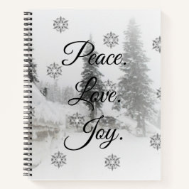Cuaderno Snowflakes Snowflakes Navidades sketch blanco negr