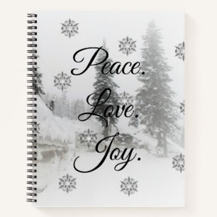 Cuaderno Snowflakes Snowflakes Navidades sketch blanco negr