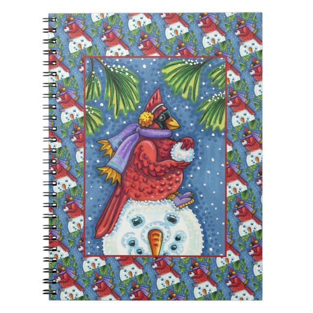 CUADERNO SNOWMAN BODYGUARD, NAVIDADES CARDINAL REDBIRD (Frente)