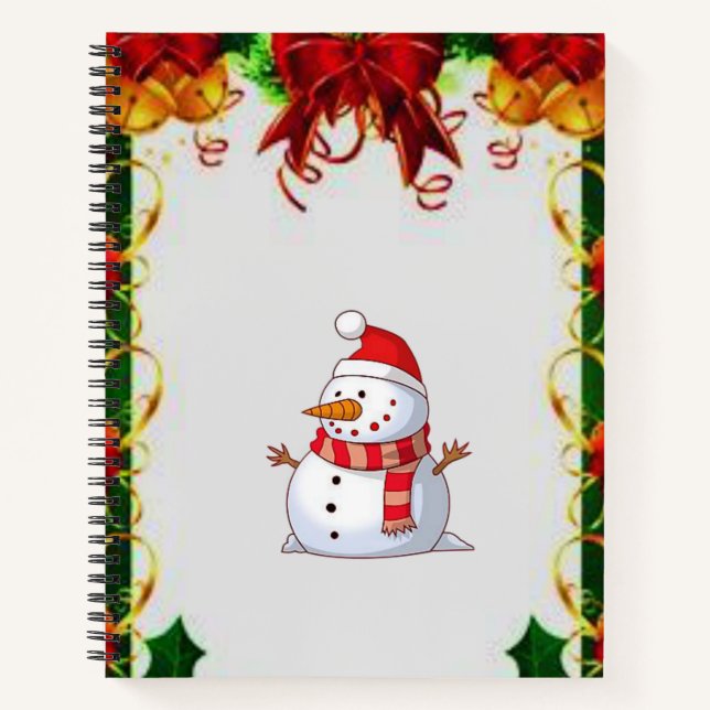 Cuaderno Snowman de bloc de notas espiral (Anverso)