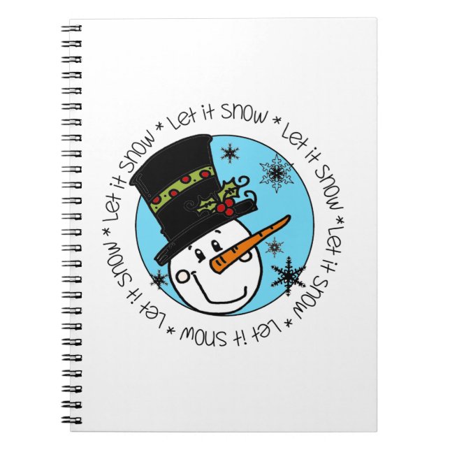 Cuaderno Snowman deja que la nieve (Frente)