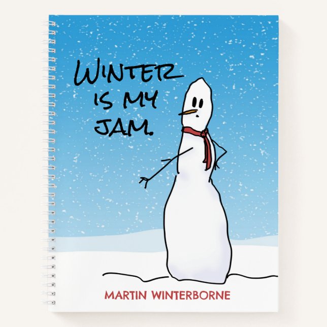 Cuaderno Snowman dice que el invierno es mi mermelada (Anverso)