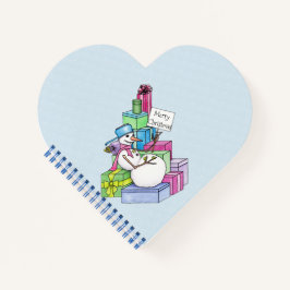 Cuaderno Snowman escalando en regalos