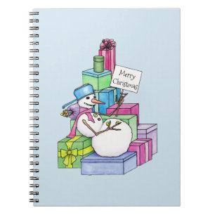 Cuaderno Snowman escalando en regalos