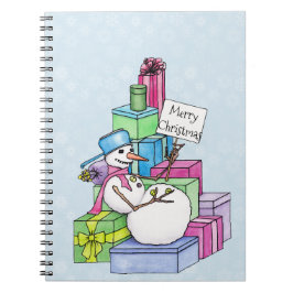 Cuaderno Snowman escalando en regalos