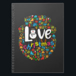 Cuaderno Snowman Love Christmas Decorations<br><div class="desc">El diseño de un Snowman de pan de jengibre adorna las decoraciones navideñas. Hace un regalo especial para cualquiera durante la temporada de vacaciones.</div>