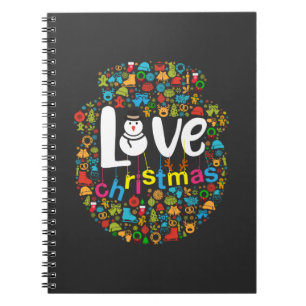 Cuaderno Snowman Love Christmas Decorations