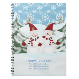 Cuaderno Snowman: Portátil de lista de tareas pendientes de
