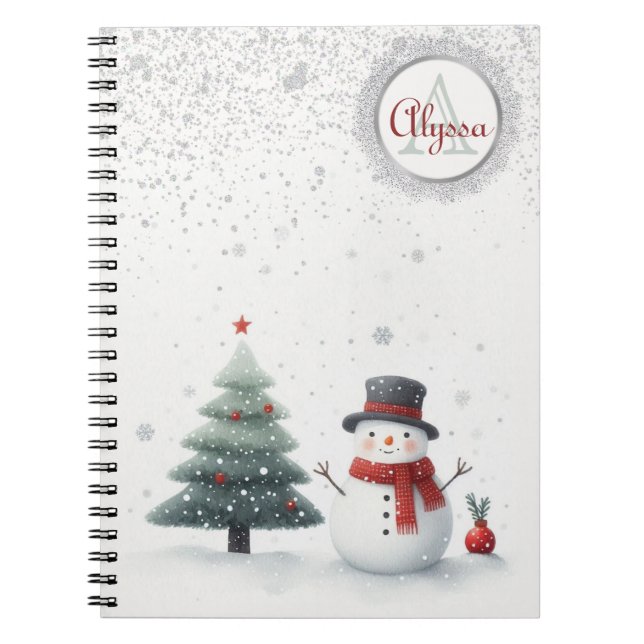 Cuaderno Snowman y Evergreen (Frente)