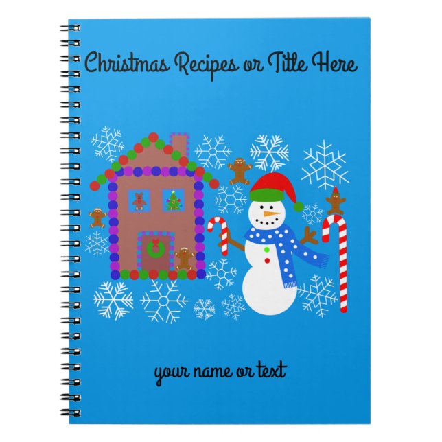 Cuaderno Snowman y la casa #2 Bloc de notas espiral (Frente)