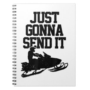 Cuaderno Snowmobile sólo lo enviará a divertida motocicleta