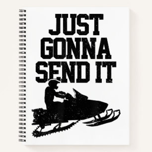 Cuaderno Snowmobile sólo lo enviará a divertida motocicleta