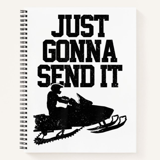 Cuaderno Snowmobile sólo lo enviará a divertida motocicleta (Anverso)