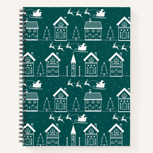 Cuaderno Snowy Nordic Christmas Village (Anverso)