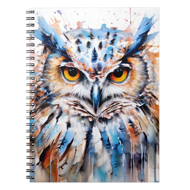 Cuaderno Snowy Owl | Diario de bloc de notas (Frente)