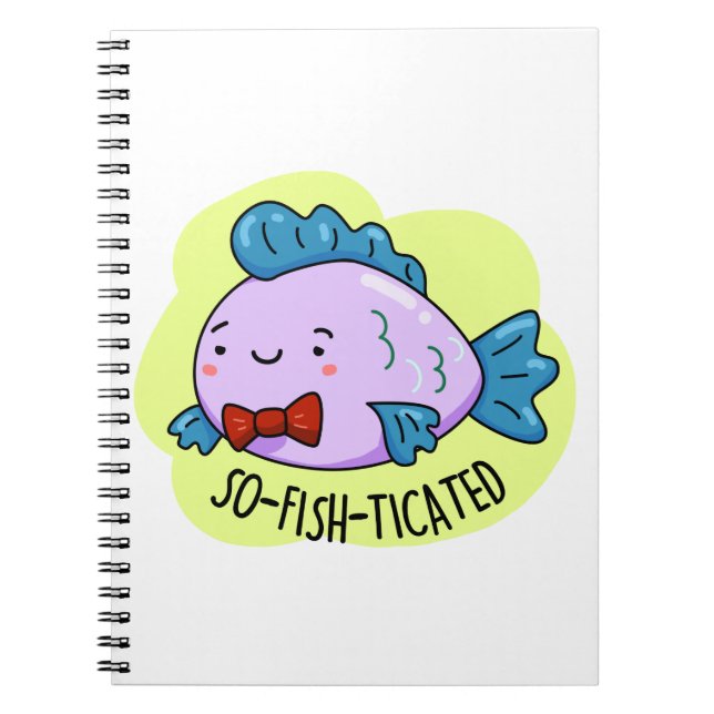 Cuaderno So-fish-ticado Chiste Pescado Sofisticado  (Frente)