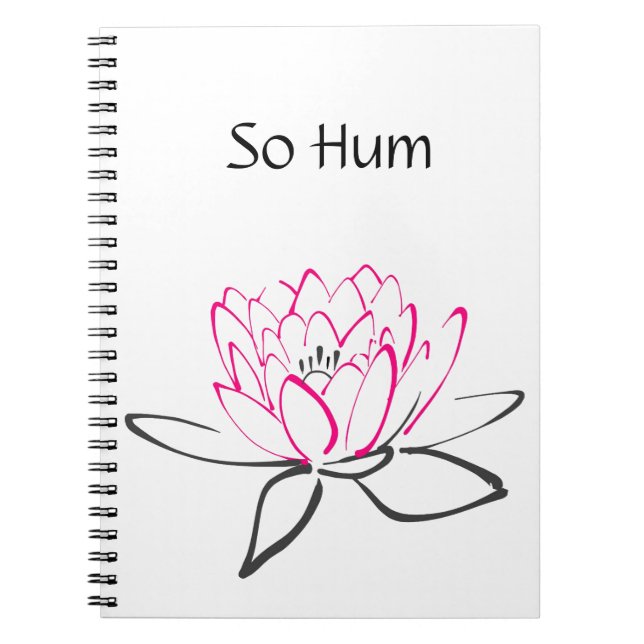 Cuaderno So Hum Pink Black Lotus Journal (Frente)