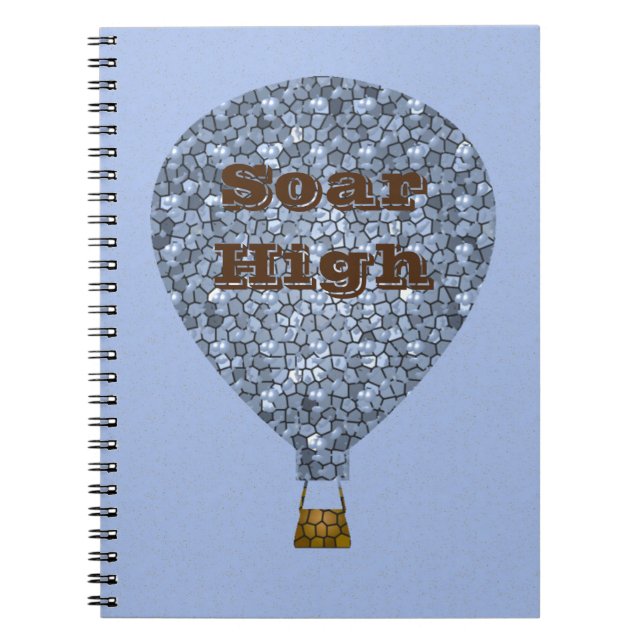 Cuaderno Soar Alta Mosaica Globo de aire caliente Inspirado (Frente)
