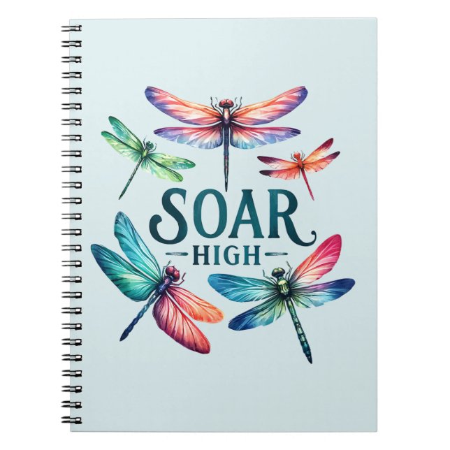 Cuaderno Soar alto - Dragonfly artístico (Frente)