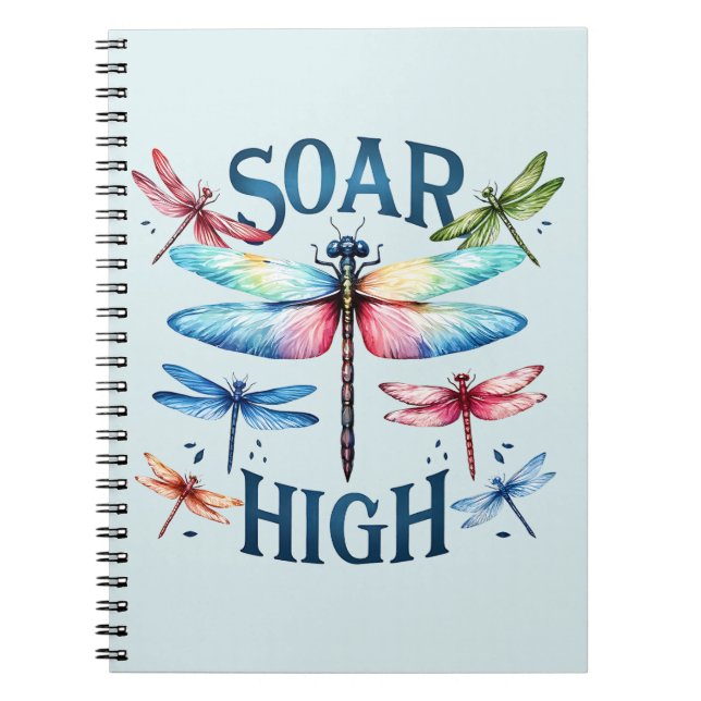 Cuaderno Soar alto - Dragonfly artístico (Frente)