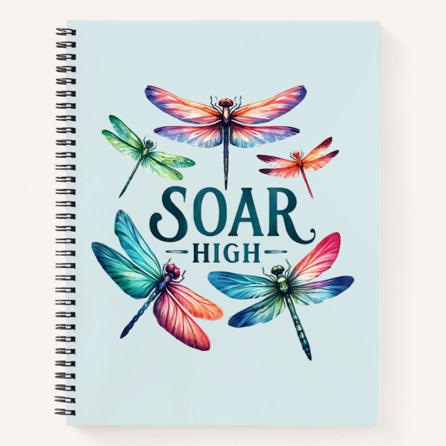 Cuaderno Soar High - Dragonfly Colorful Inspirador (Anverso)