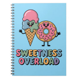 Cuaderno Sobrecarga de dulzura | Donut y helado para niños